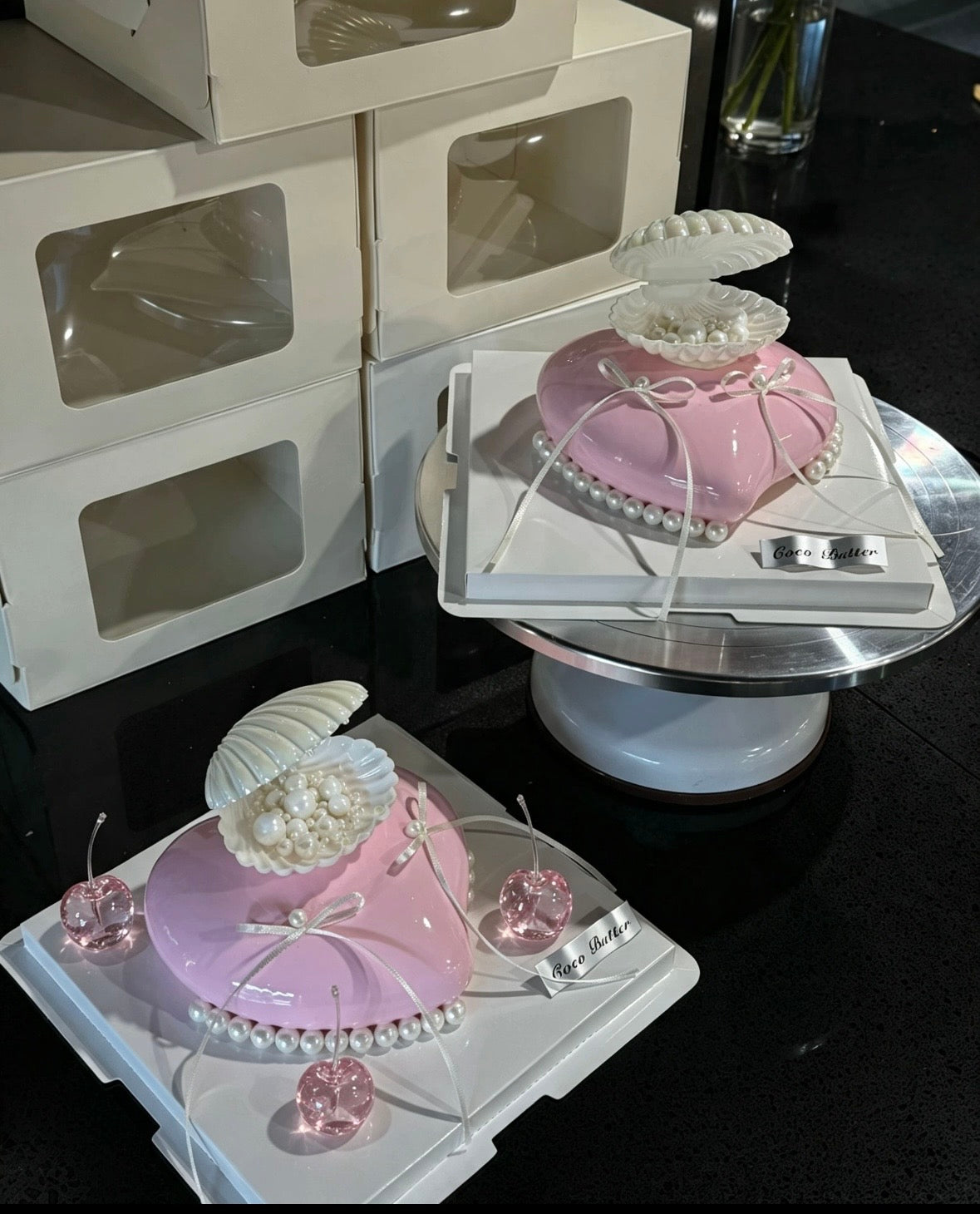 Pearls Heart Mousse